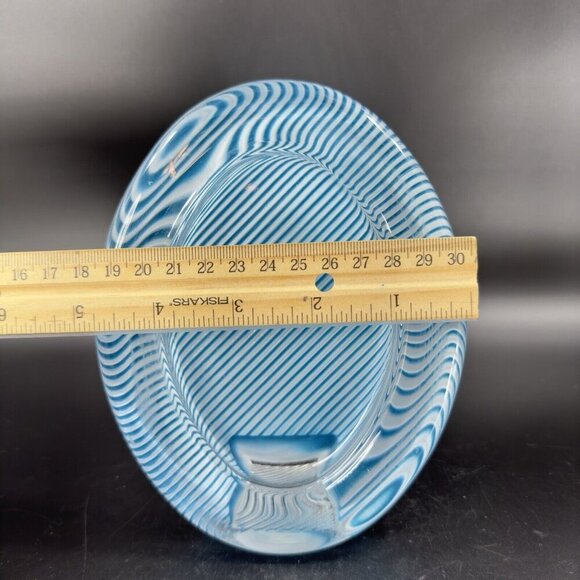 Mikasa Blue White Strips Picture Frame Polished Crystal Glass Made In Japan - Picture 6 of 13